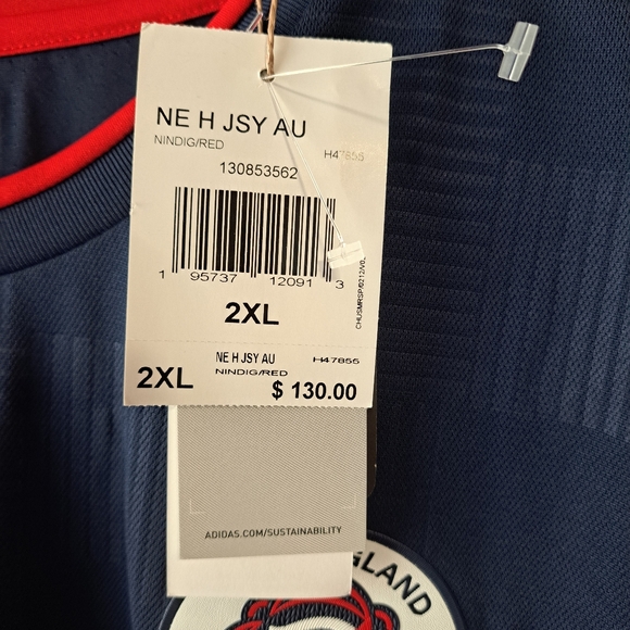 Adidas New England Revolution Authentic Jersey Size 2XL NWT 22/23 CARLES GIL - Picture 3 of 8